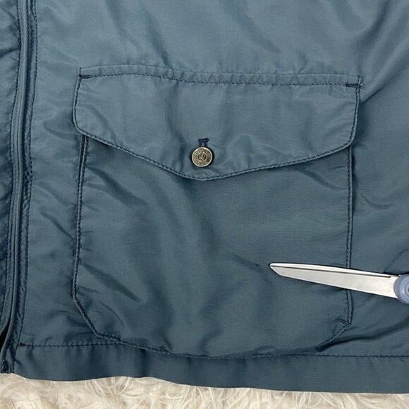 Lands' End Jacket Men's Blue Lightweight Windbreaker Full Zip Hooded Utility Lrg - Picture 4 of 12